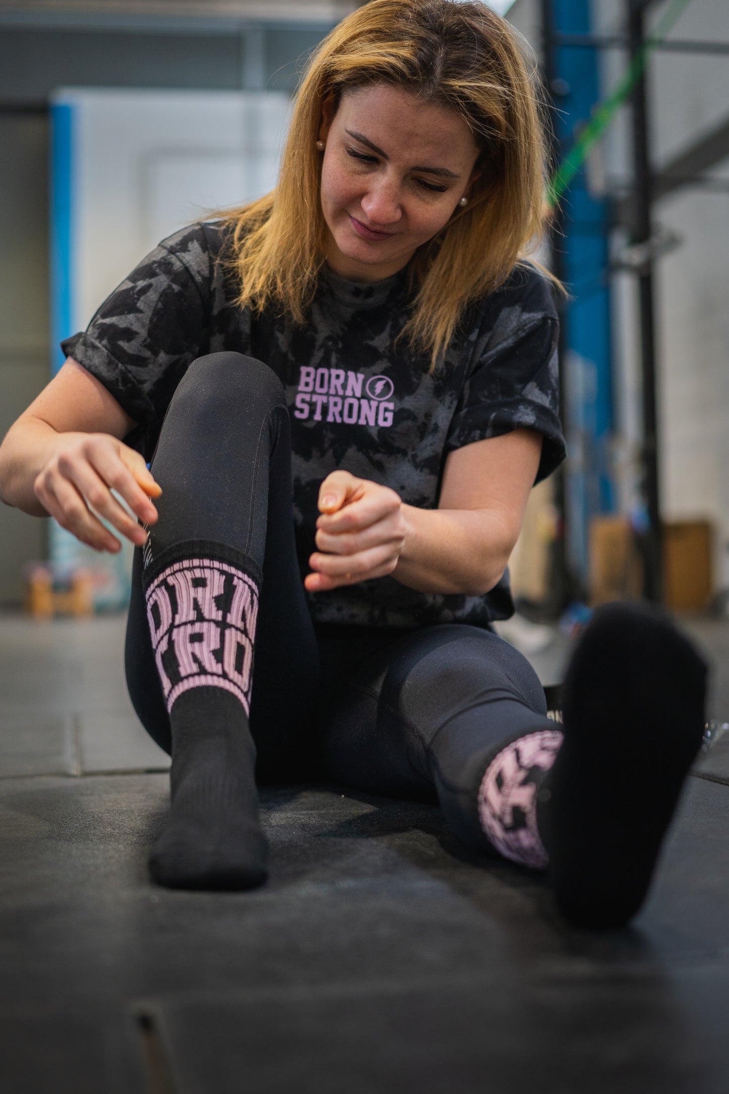 Crew Socks - Black / Lilac