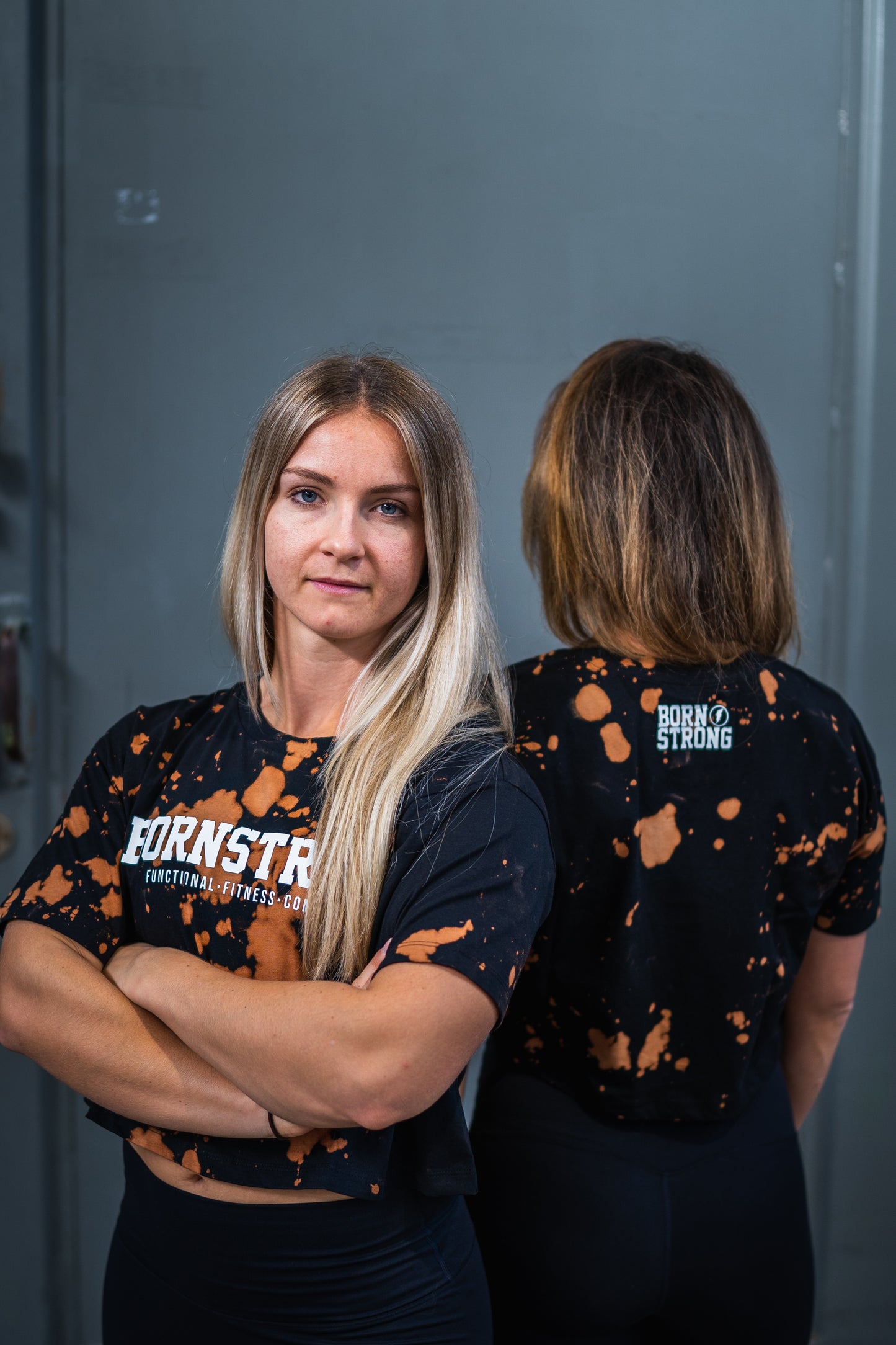 BORN STRONG Bleached Crop