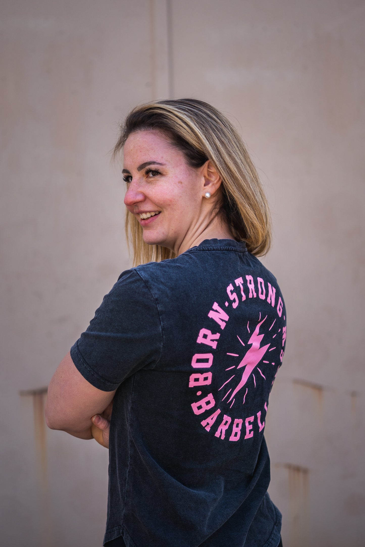 BARBELL CREW - LADIES CURVED SHIRT