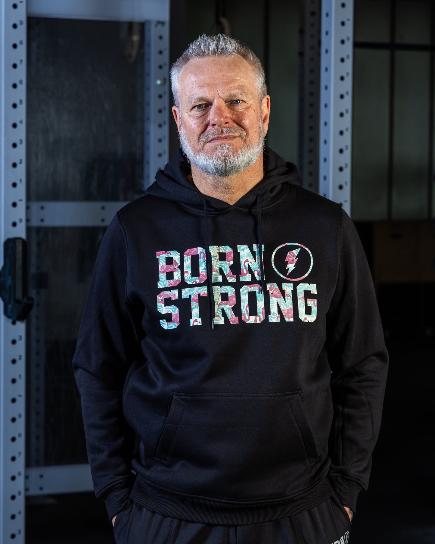 BORN STRONG Hoodie Flamingo