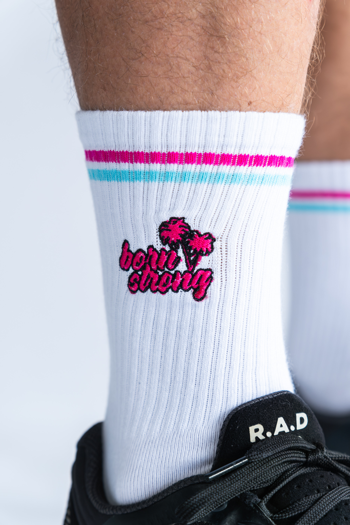 Miami Palms Crew Socks