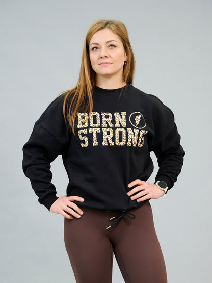 BORN STRONG Ladies` Oversize Crewneck Leo