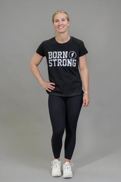 BORN STRONG Ladies Shirt Floral Love