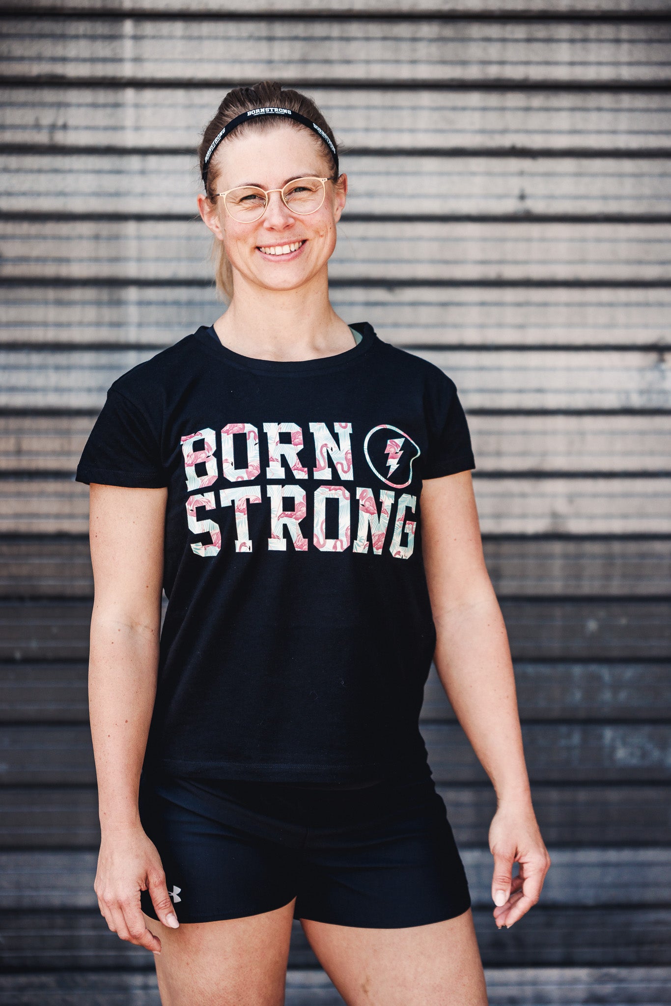 BORN STRONG Ladies Shirt Flamingo