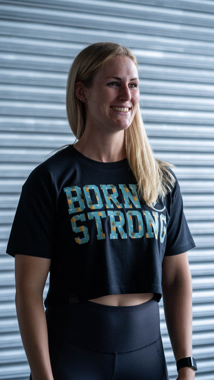 BORN STRONG Crop Shirt  Pineapple Chunk
