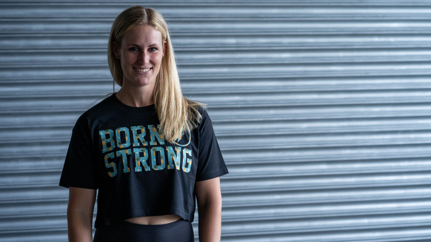 BORN STRONG Crop Shirt  Pineapple Chunk