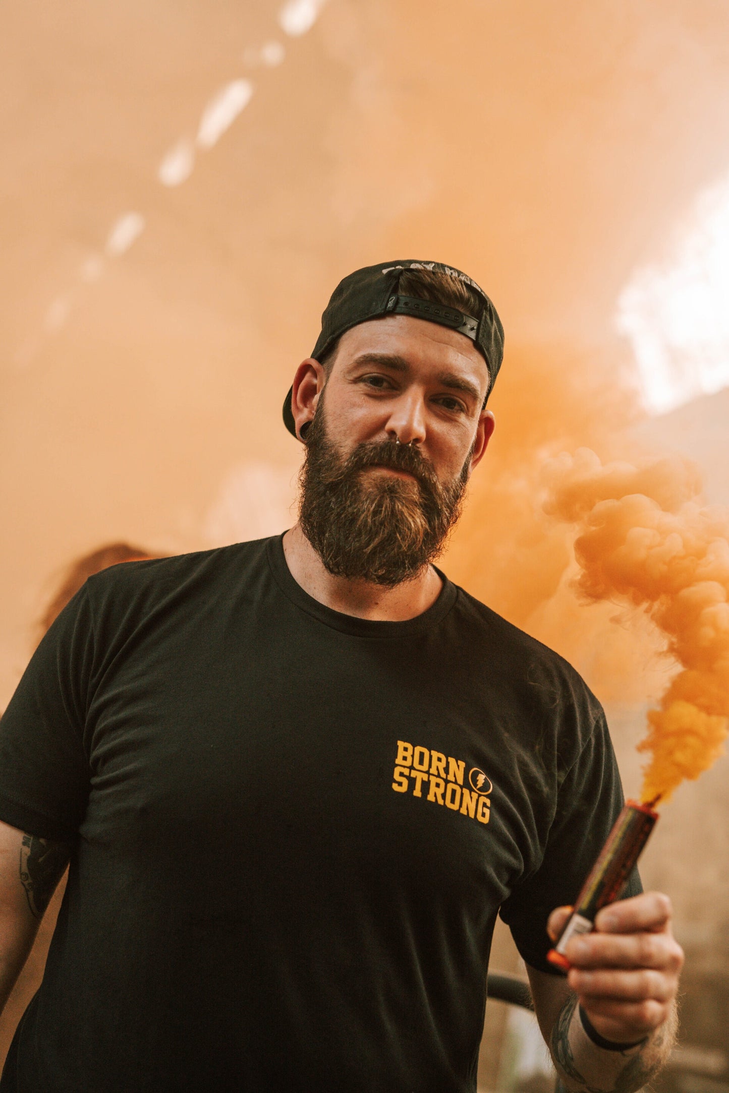 T-shirt BARBELL CREW - Noir / Jaune