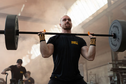 T-shirt BARBELL CREW - Noir / Jaune