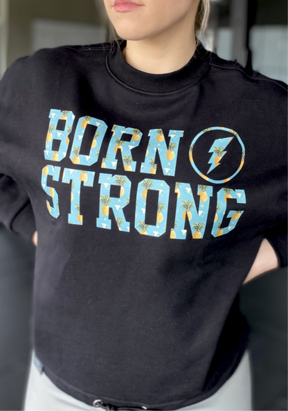 BORN STRONG Ananasstuk met ronde hals voor dames