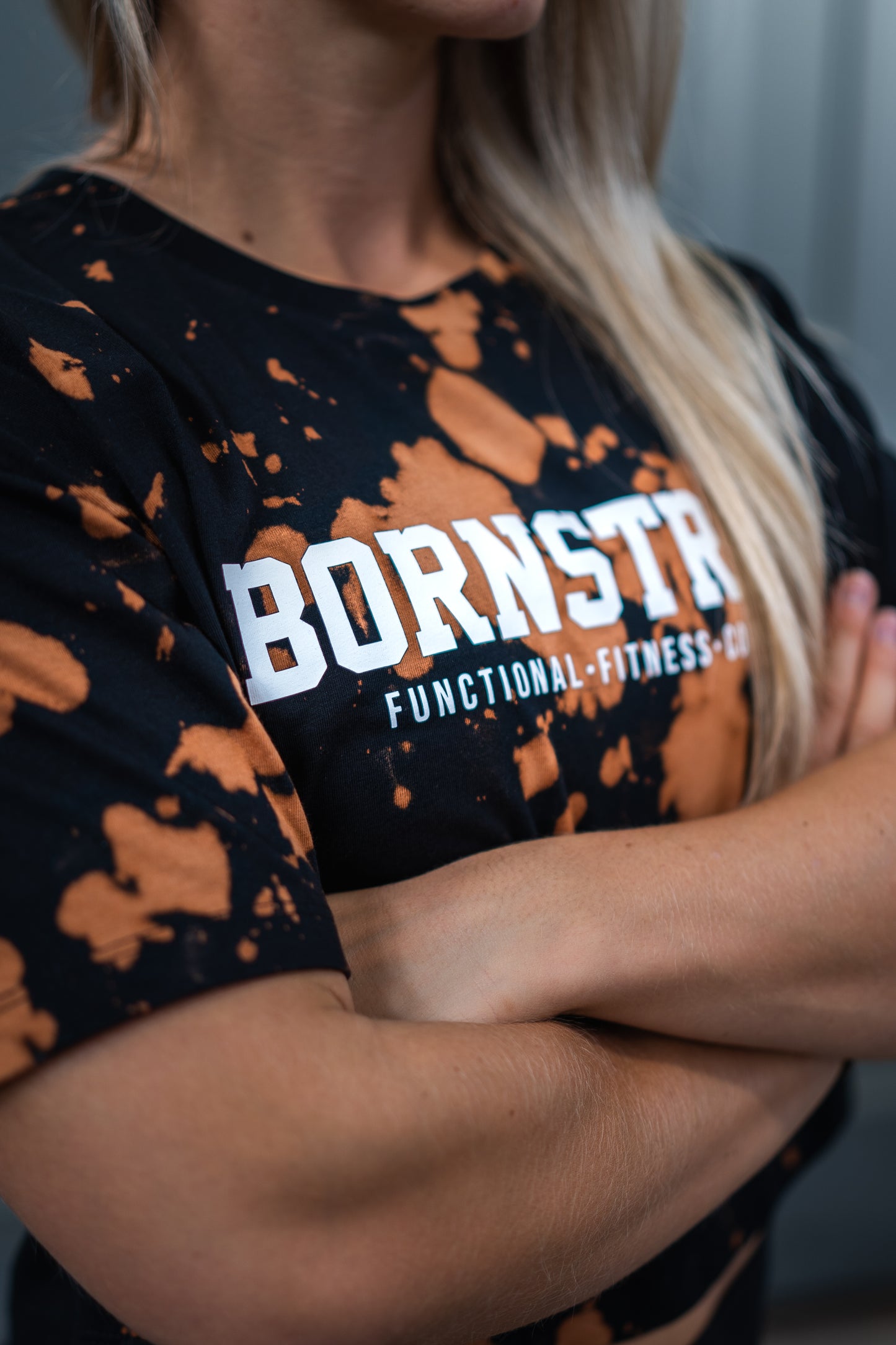 BORN STRONG Bleached Crop