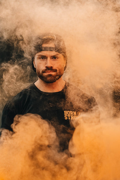 T-shirt BARBELL CREW - Noir / Jaune