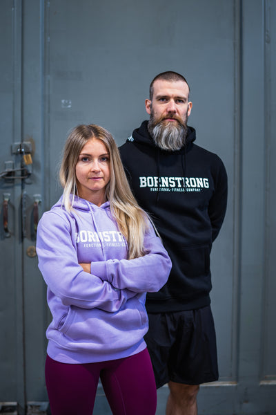 BORN STRONG HEAVY HOODIE FUNCTIONAL FITNESS COMPANY