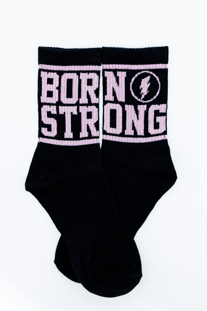 Crew Socks - Black / Lilac
