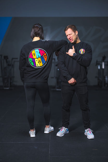 HARDCOREVIBES Uni-sweater (Chinelle-applicatie)