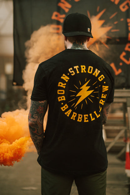 T-shirt BARBELL CREW - Noir / Jaune