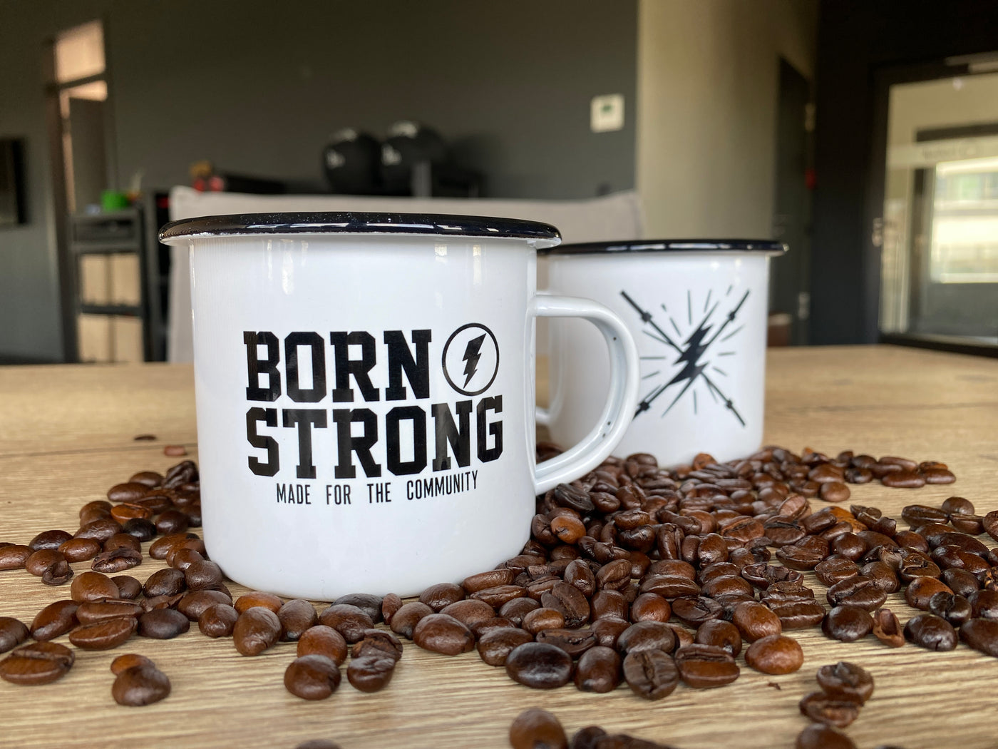 BORN STRONG mug