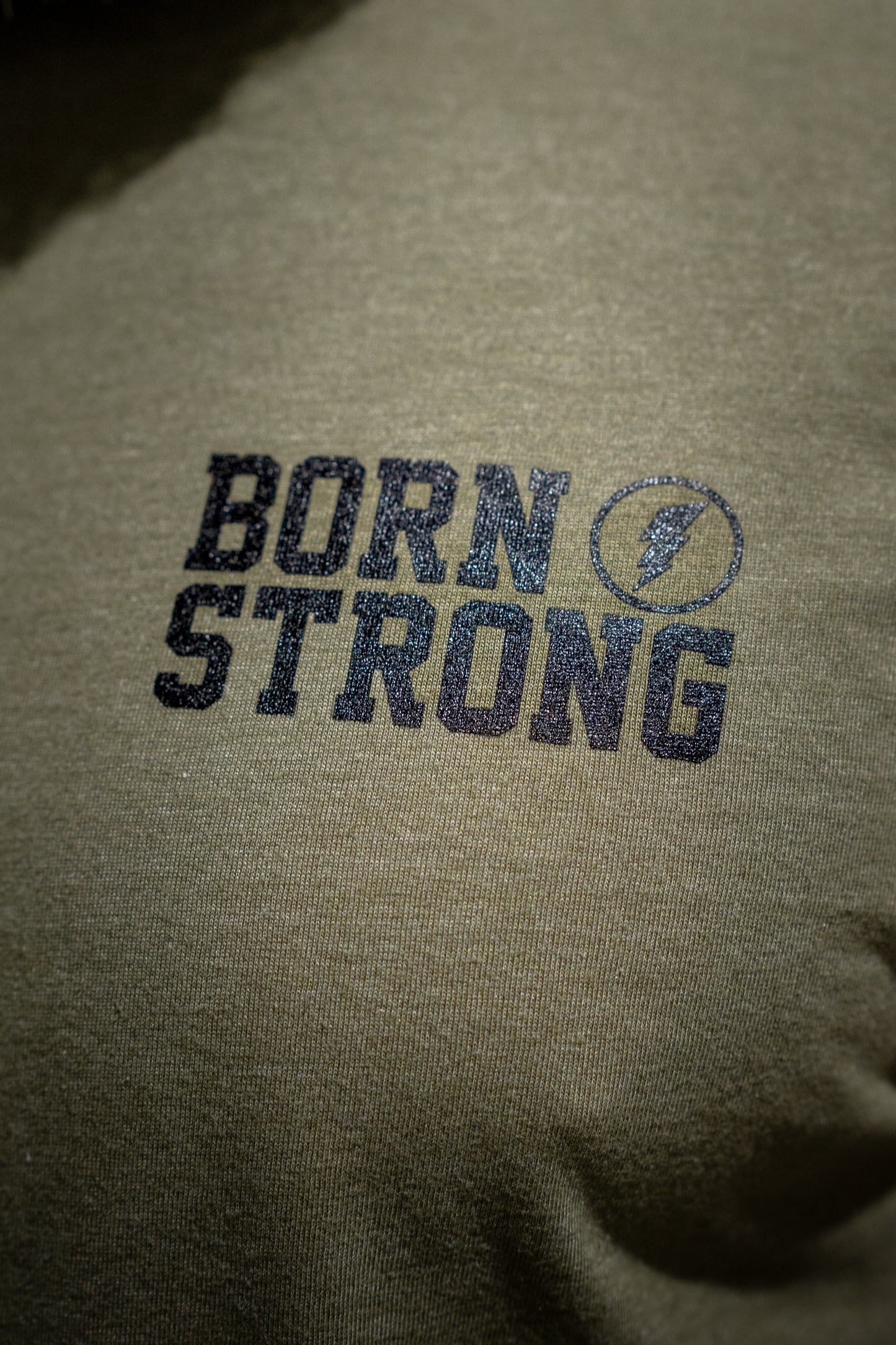 BARBELL CREW T-shirt - Olijf / Zwart