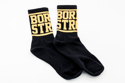 Crew Socks - Black \ Orange